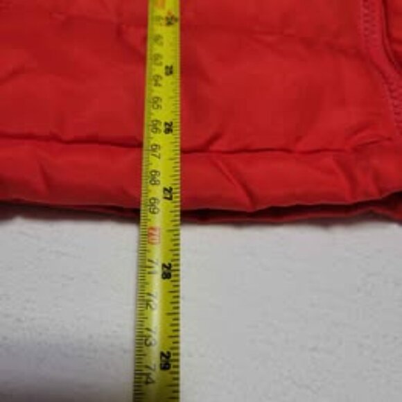 Old Navy Women Red Full Zip Long 2XL Sleeve Puffer Jacket - Picture 8 of 9